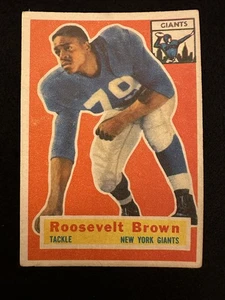 1956 Topps Rosey Brown (#41) VG Rookie Card, Giants HOFer ^GRUMPYBUCK^ - Picture 1 of 2