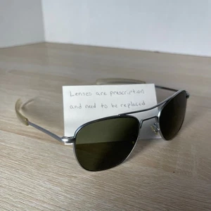 Vintage Randolph Engineering 5 1/2 Sonnenbrille Pilotenbrille matt Chrom Metall  - Bild 1 von 10