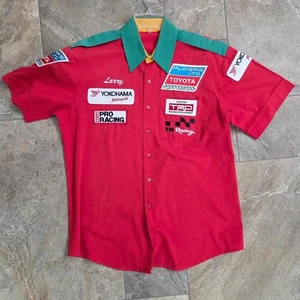 Vintage Toyota Racing Shirt Large Red Motorsport Yokohama Players LTD - Picture 1 of 10