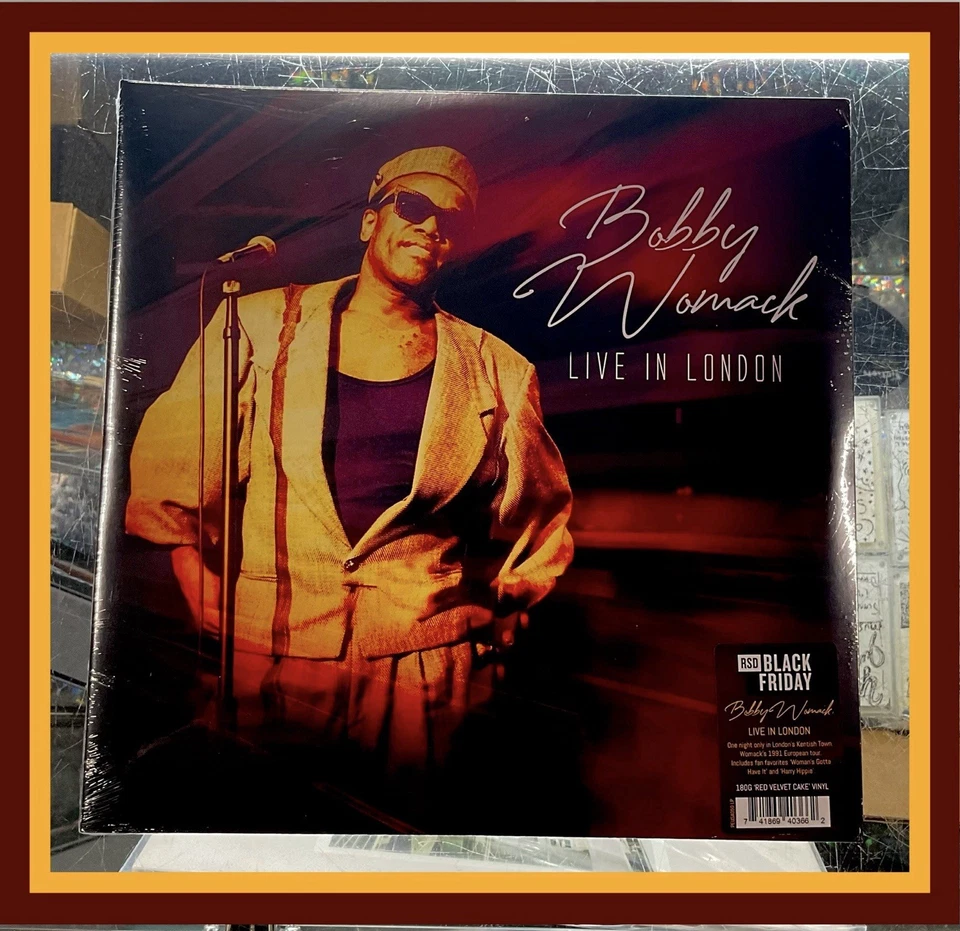 Bobby Womack Live in London 1991 2LPs On Red Velvet Vinyl RSD Funk Soul R&B - Imagem 1 de 1