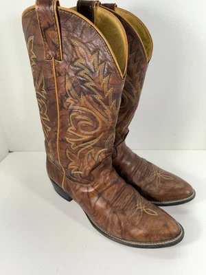Botas Justin Clásicas Deerlite Hombres Talla 11 EE Anchas Marrón Cuero Mármol 1560 Foto 1 de 4