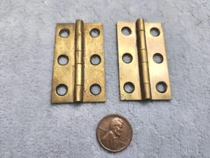 2" x 1-1/4" Brass Hinges Tight Pin Used - Picture 1 of 3