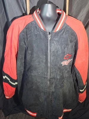 Jaqueta de couro Essex NASCAR camurça Chevrolet Racing masculina tamanho XXL (veja fotos) - Imagem 1 de 4