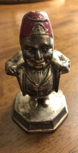 Vintage 1950's Shriners Masonic Mason's Metal Red Fez Paperweight Rare - Picture 1 of 4