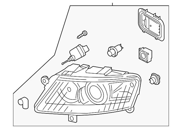 Conjunto de faros originales Audi 4F0-941-029-EK Foto 1 de 2