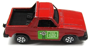 Tootsie Toy 80's Subaru Brat Pickup Truck Red Fair Acres Farm Vtg 4" Metal USA - Picture 1 of 6