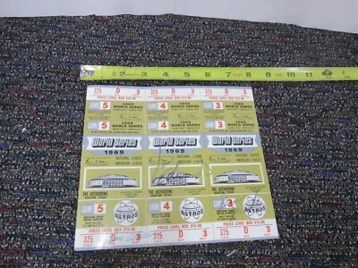 John Edward Denis Menke Don Wilson autograph signed 1969 Astros Tickets - Image 1 of 4