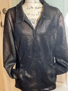 Ameri Mode Black With Bronze Sweater With Pockets - Size Women's Large - Picture 1 of 14