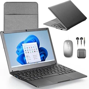 Computadora portátil con Windows 11 10 pulgadas cuatro núcleos 8 GB + 128 GB con cámara web Bluetooth WiFi HDMI - Imagen 1 de 19
