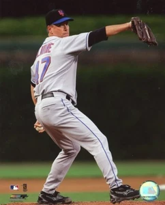 FOTO 8X10 ACCIÓN SIN FIRMAR TOM GLAVINE NEW YORK METS #47 - Imagen 1 de 1