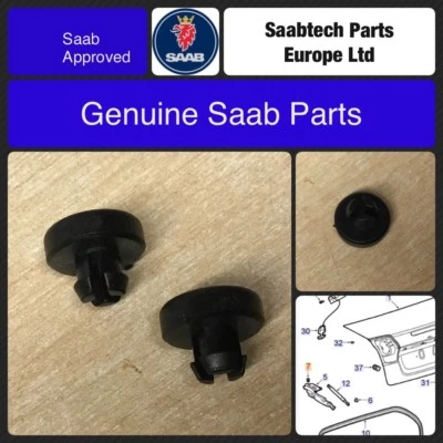 GENUINE SAAB 9-3 04-  CV CONVERTIBLE BOOT LID HINGE STOPS 12832495 X2 - Image 1 of 4