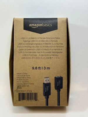 AmazonBasics B00NH12051 9.8ft USB 3.0 A-Male to B-Male Extension Cable - NEW - Image 1 of 4