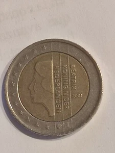 Países Bajos 2 Euros Año 2001 Beatrix Koningin Der Nederlanden - Imagen 1 de 6