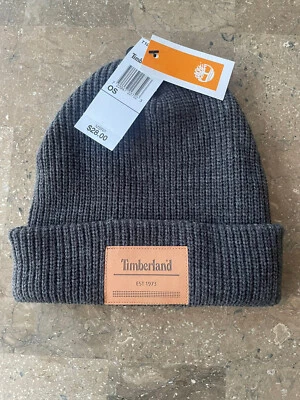 Timberland Hombre Tejido Invierno Sombrero con Parche de Cuero Reloj Foto 1 de 4