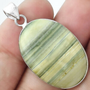 Natural Saturn Chalcedony 925 Sterling Silver Pendant Jewelry P-1001