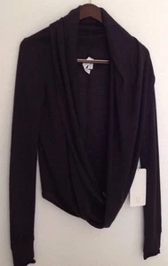 LULULEMON Iconic Wrap Sweater Boolux Sz 4 NWT Heathered Black - Bild 1 von 7