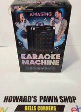 Amasing Karaoke Machine Bluetooth, Portable, 2 Wireless Microphones, LED Lights