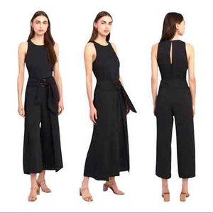 Joie Mairead Faux Wrap highwaist wide leg cropped Jumpsuit sz2 NWT - Picture 1 of 15