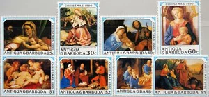 ANTIGUA BARBUDA 1990 1434-41 Block 191-192 Weihnachten Christmas Paintings MNH - Bild 1 von 3