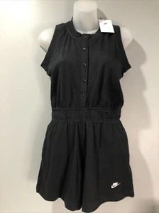 Nike FJ2636-010 Girls Sportswear Black Romper Big Kids Size Large NWT $45 - Picture 1 of 9