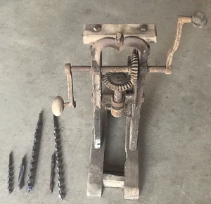 Scheunenbalkenschnecke Bohrer verstellbar antik Werkzeug Farm - Bild 1 von 7