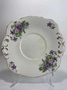 Vintage Sutherland English Bone China "Devon Veilchen" 8,5" Teller - Bild 1 von 8