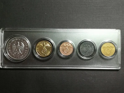 WWII German Coin Collection Set - Rare Antique Historical  - Image 1 of 4