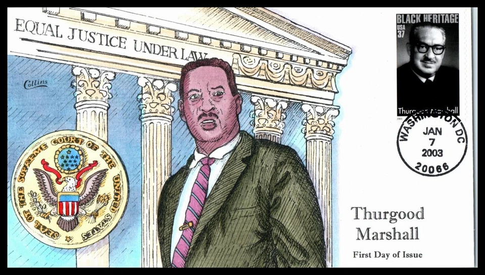 2003 Thurgood Marshall judge Sc 3746 FDC with premium Collins cachet - Image 1 of 1