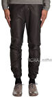 Roxa Men's Genuine Sheepskin High Quality Leather Pant Casual Wear Black Joggers