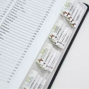 Laminated Bible Tabs for Study Bible, Prefdo Butterfly Design 66 Bible Index ... - Picture 1 of 12