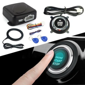 Car RFID Lock Keyless Start Stop Tactile Button Engine Push Start Button Alarm - Picture 1 of 9