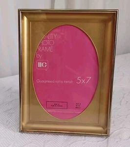 Marco de caja de sombra de metal dorado vintage de 5" X 7" marco de fotos  - Imagen 1 de 11