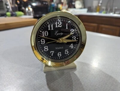 Equity by La Crosse Wind-Up Minibell Brass Metal Case Analog Alarm Clock 12020 - Image 1 of 4