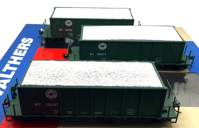 HO WALTHERS 932-37073 GOLD LINE 40' ORTNER AGGREGATE CAR 3 PK WISCONSIN CENTRAL - Image 1 of 4