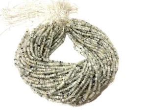 5 Strand Dot Rutilated Chalcedony Rondelle Faceted 4-4.5mm Loose Beads 12"inch - Picture 1 of 6