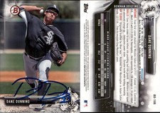Dane Dunning Signed 2017 Bowman Draft #BD-186 Card Chicago White Sox Auto AU