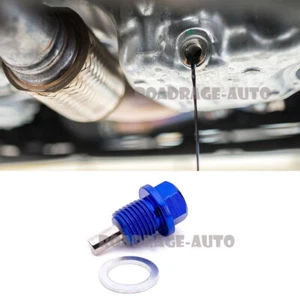 Anodized Magnetic Oil Change Pan Drain Plug Bolt Washer M14 X 1.5 Blue For Honda - Picture 1 of 1