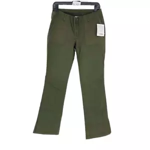 Athleta Women's Olive Green Organic Cotton Boulder Pants Size 8 Breathable - Picture 1 of 6