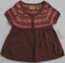 NWT GUESS Girls Brown Short Sleeve Sweater(Size Large/6X) MSRP$39.50 NEW