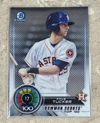 2018 Bowman Chrome KYLE TUCKER Scouts Top 100 # BTP-17 Houston Astros - Image 1 of 2