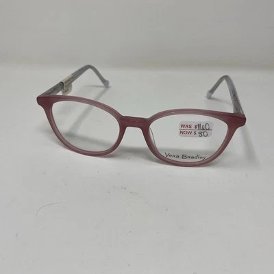 VERA BRADLEY Kids EYEWEAR OAKLYN PRAIRIE PAISLEY 48-17-135 ROSA ROXO 123J - Imagem 1 de 4