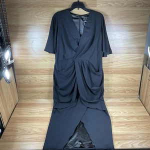 Maxi Vestido Formal City Chic Mujer Negro Braelynn Con Volantes Talla XS/14 - Imagen 1 de 19