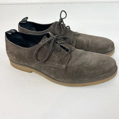 Allsaints Apollo Lace Up Derby Shoes Brown Suede Leather Size EU 43 US 10 Men's - Image 1 of 4