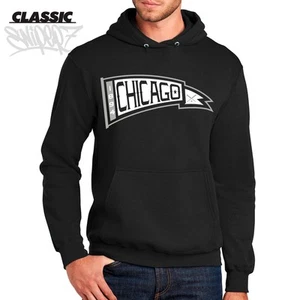 Chicago Vintage Baseball Pennant Classic Hoodie - White Sox Southside 312 Hooded - Picture 1 of 3
