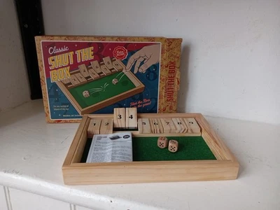 Board Games Shut The Box Children Family Wooden Traditional Pub Educational Game - Image 1 of 4