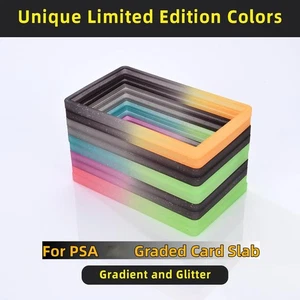 2-Pack TPU Slab Protector Only For PSA, Card Slab Sleeve Gradient Color Glitter - Picture 1 of 16