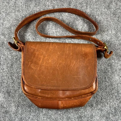 ТРЕНЕР 9951 Patricia Legacy коричневый кожаный через плечо клапан сумка сумочка винтажный - Изображение 1 из 4