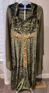 Women's Gown Costume Sz Medium Green Medieval Renaissance SCA LARP Cosplay - Picture 1 of 9