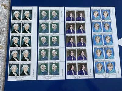 4 blocks of 10 Ivory Coast: set of 4 Famous personalities SC # 624-627 - Image 1 of 4