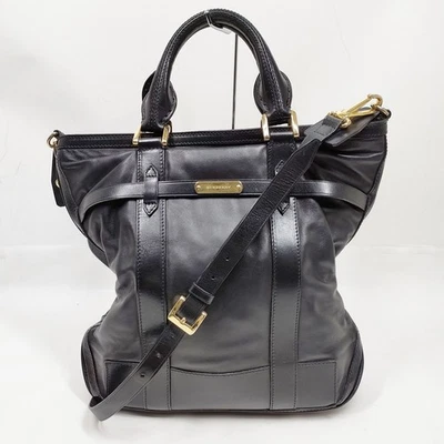 Burberry Tote Bag Black Leather 455836 - Image 1 of 4